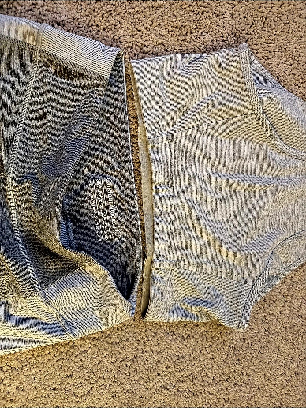 Outdoor Voices Warmup Legging and Athena Crop Top Set Color Block Small